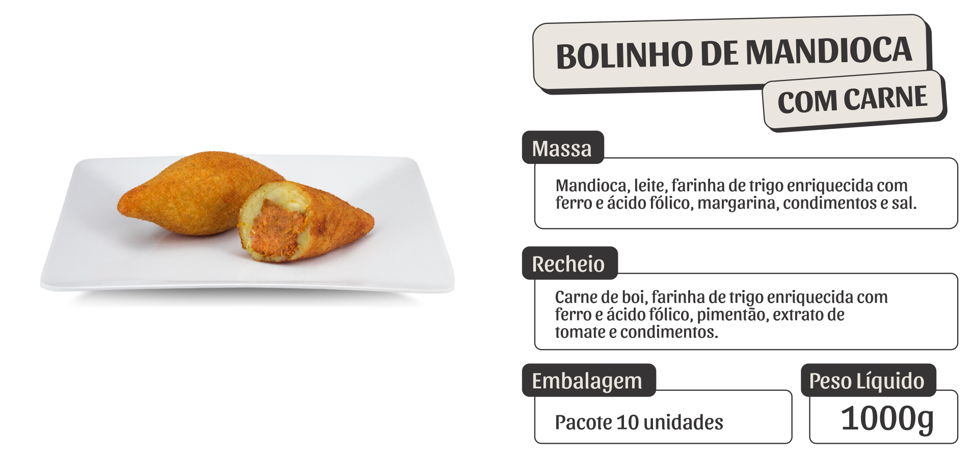 Bolinho de Mandioca com carne